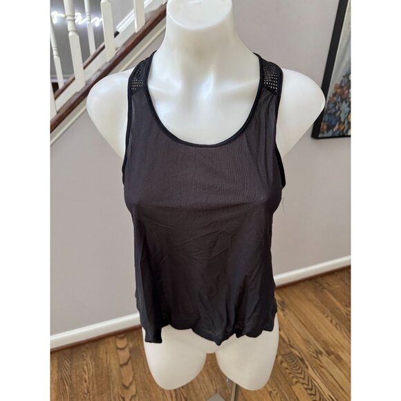 Lululemon Ready Set Go Tank Top Black Mesh Size 6 - Picture 3 of 3